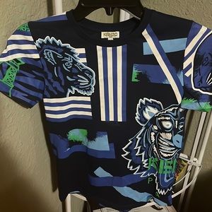 Boys navy kenzo shirt